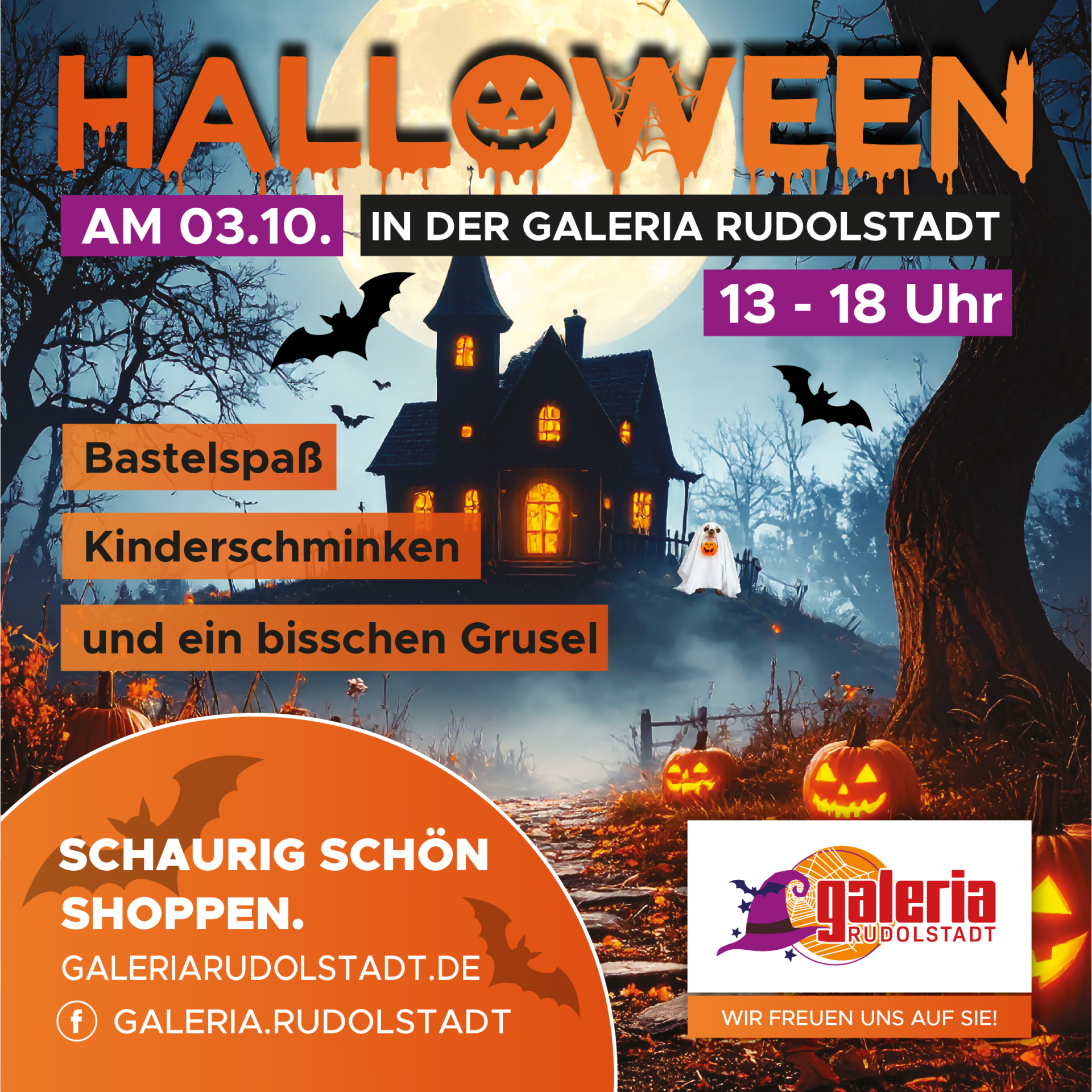 Halloween 3.10. von 13-18 Uhr